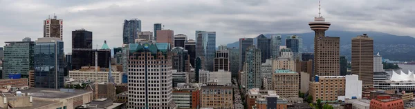 Downtown Vancouver British Columbia Canada June 2018 Aerial View Modern — Stock Photo, Image