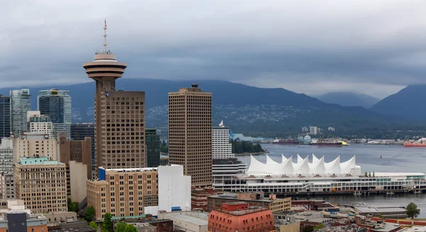 Downtown Vancouver British Columbia Kanada Juni 2018 Flygfoto Över Den — Stockfoto