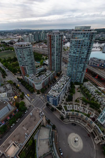 Downtown Vancouver Britská Kolumbie Kanada Června 2018 Letecký Pohled Moderní — Stock fotografie