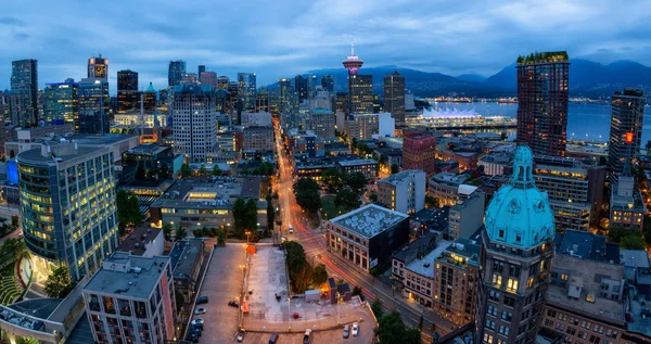 Downtown Vancouver British Columbia Canada Juni 2018 Luchtfoto Van Moderne — Stockfoto