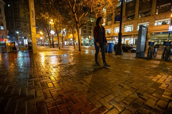 San Francisco California Stany Zjednoczone Listopada 2018 Miejskie Ulice Centrum — Zdjęcie stockowe