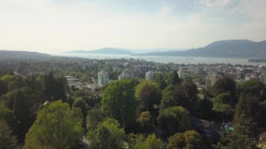 Modern bir şehir bir güneşli yaz gün boyunca hava görünümünü. Vancouver, Bc, Kanada içinde alınan.