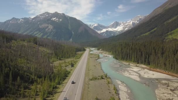 Veduta Aerea Una Strada Panoramica Nella Valle Circondata Dallo Splendido — Video Stock