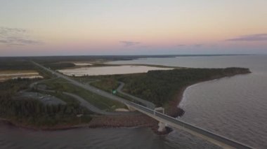 Tarım alanları hava manzara görünümünü güneşli bir gün boyunca. Glasgow, Prince Edward Island, Kanada yeni alınan.