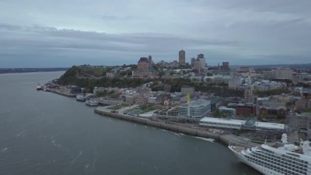 Vista Aérea Paisaje Urbano Moderno Durante Día Vibrante Durante Temporada — Vídeos de Stock