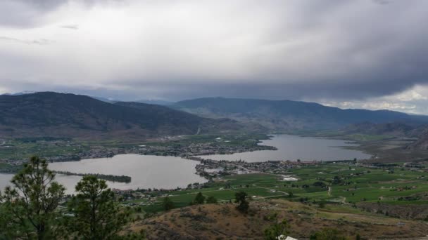 Timelapse Uma Bela Paisagem Canadense Com Vista Para Osoyoos Canadá — Vídeo de Stock