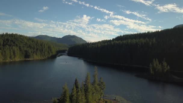 Aerial View Beautiful Canadian Landscape Sunny Summer Day Taken Northern — Stock Video