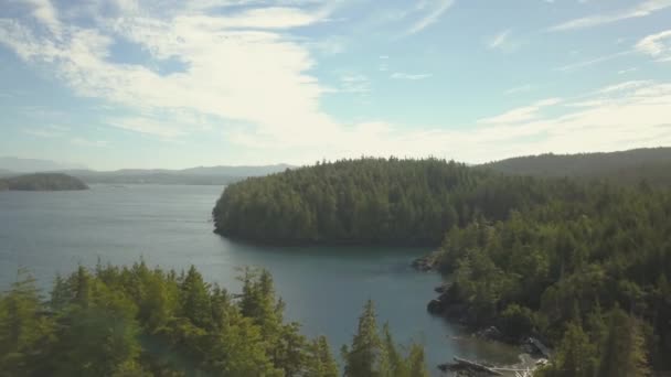 Aerial View Beautiful Canadian Landscape Sunny Summer Day Taken Northern — Stock Video
