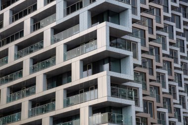 Downtown Vancouver, British Columbia, Kanada - 14 Haziran 2018: modern kentin yeni inşaat.