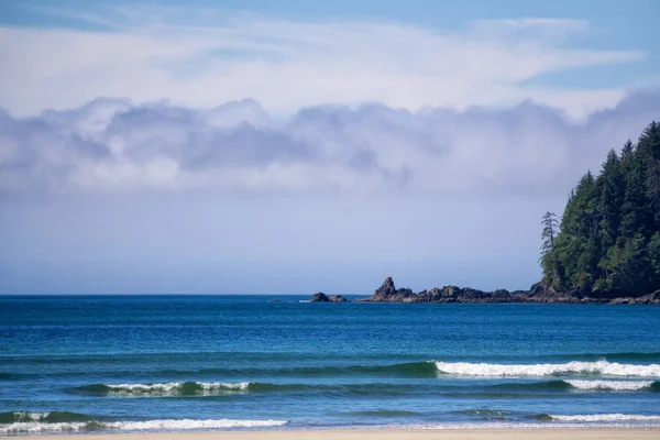 Beautiful Seascape Pacific Ocean Coast Sunny Cloudy Summer Morning Taken — Stock Photo, Image