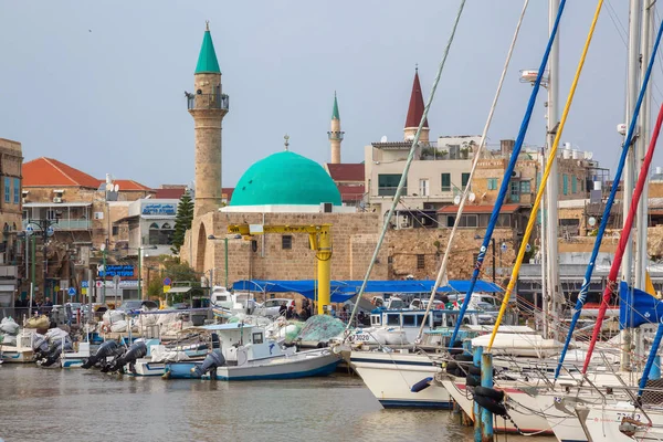 Acre North District Israël April 2019 Prachtig Uitzicht Boten Jachthaven — Stockfoto