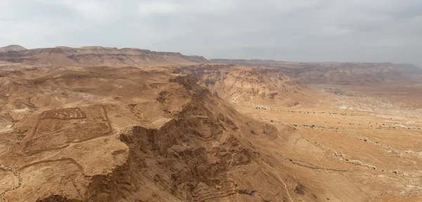 Bella Vista Panoramica Aerea Paesaggio Desertico Montagna Durante Una Giornata — Foto Stock