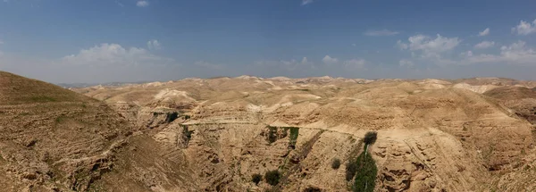 Вид Воздуха Скалистый Каньон Солнечный День Возле Монастыря Святого Георгия — стоковое фото