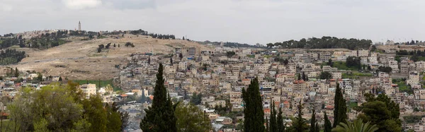 Vista Panorámica Aérea Del Barrio Residencial Jabal Batin Alhawa Durante —  Fotos de Stock
