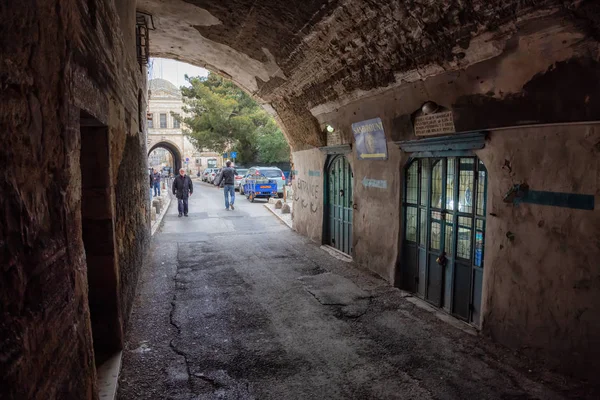 Stare Miasto Jerozolima Izrael Kwietnia 2019 Widok Ulice Starożytnego Starego — Zdjęcie stockowe
