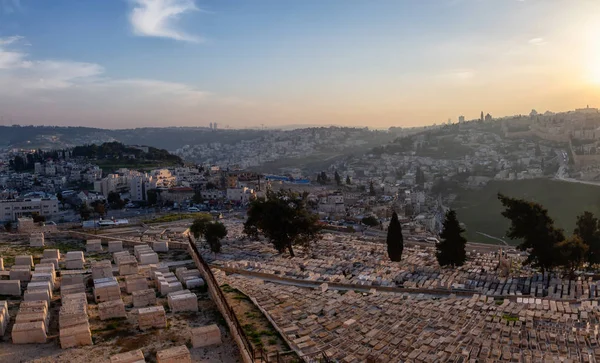 Jerusalén Israel Abril 2019 Hermosa Vista Ciudad Vieja Tumba Los — Foto de Stock