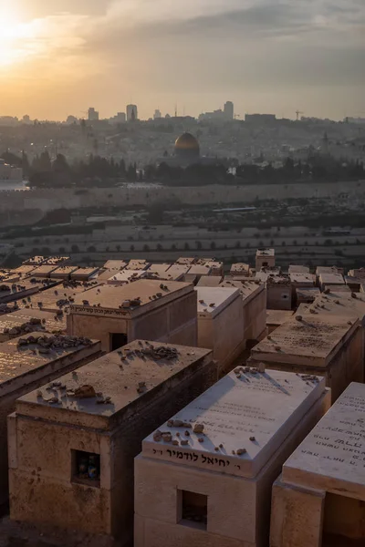 Jeruzsálem Izrael Április 2019 Gyönyörű Kilátás Régi Város Sír Próféták — Stock Fotó