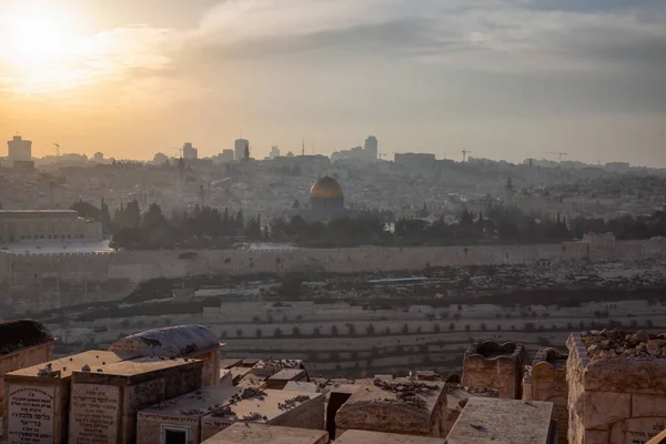 Jerusalén Israel Abril 2019 Hermosa Vista Ciudad Vieja Tumba Los —  Fotos de Stock