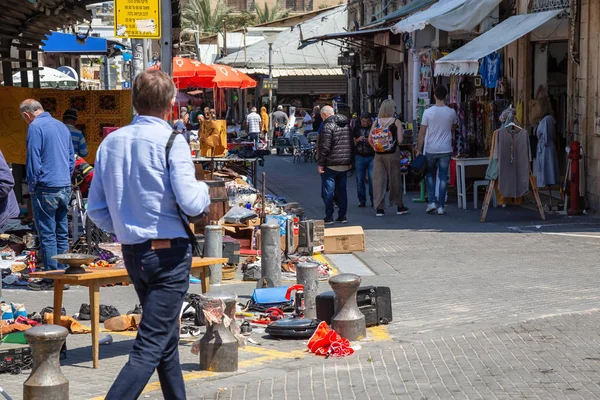 Яффо Тель Авив Израиль Апреля 2019 Года Торговцы Улицах Солнечный — стоковое фото