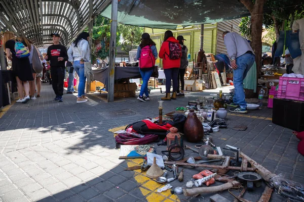 Jaffa Tel Awiw Izrael Kwietnia 2019 Ludzie Sprzedający Towar Ulicach — Zdjęcie stockowe