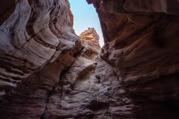 Eilat Srail Deki Kızıl Kanyon Güzel Manzara Görünümü Güneşli Bir — Stok fotoğraf
