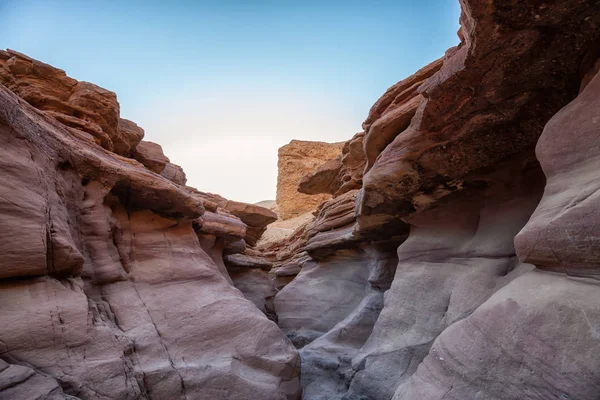 Eilat Srail Deki Kızıl Kanyon Güzel Manzara Görünümü Güneşli Bir — Stok fotoğraf