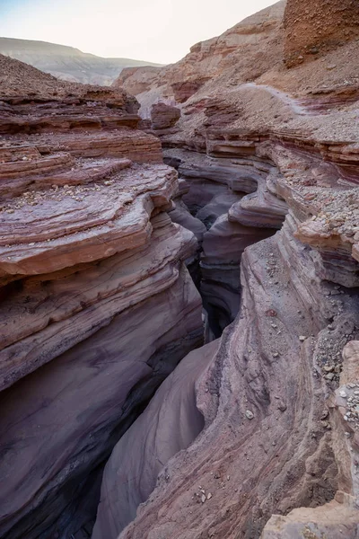Eilat Srail Deki Kızıl Kanyon Güzel Manzara Görünümü Güneşli Bir — Stok fotoğraf