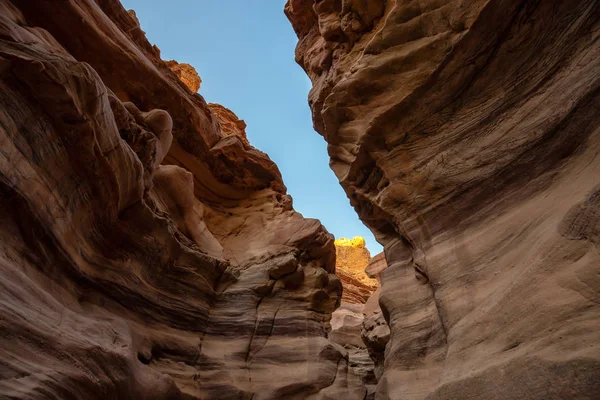 Eilat Srail Deki Kızıl Kanyon Güzel Manzara Görünümü Güneşli Bir — Stok fotoğraf