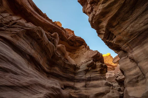 Eilat Srail Deki Kızıl Kanyon Güzel Manzara Görünümü Güneşli Bir — Stok fotoğraf