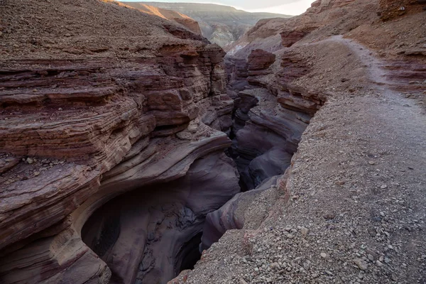 Eilat Srail Deki Kızıl Kanyon Güzel Manzara Görünümü Güneşli Bir — Stok fotoğraf