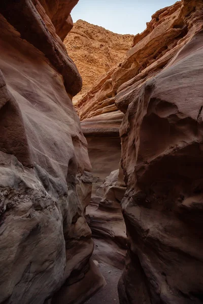 Eilat Srail Deki Kızıl Kanyon Güzel Manzara Görünümü Güneşli Bir — Stok fotoğraf