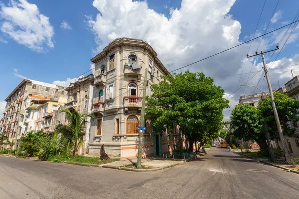 Uitzicht Straat Van Oude Stad Havana Hoofdstad Van Cuba Tijdens — Stockfoto