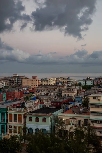 Вид Воздуха Жилые Дома Гаване Столице Кубы Время Яркого Облачного — стоковое фото