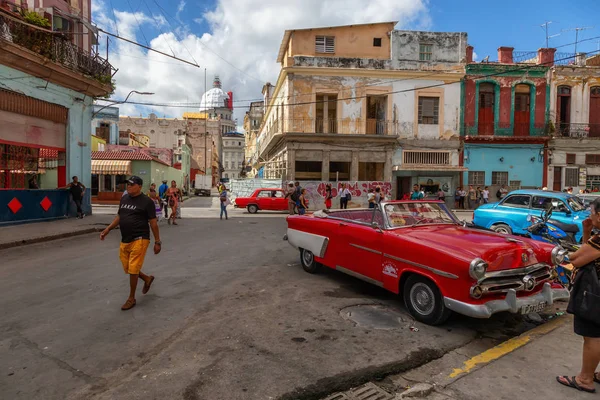 Havanna Kuba Maj 2019 Gatuvy Över Den Gamla Havanna City — Stockfoto