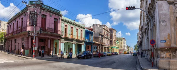 Havana Kuba Mai 2019 Panorama Strassenansicht Der Alten Havana Stadt — Stockfoto