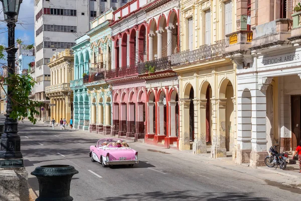 Havane Cuba Mai 2019 Voiture Taxi Classique Dans Les Rues — Photo