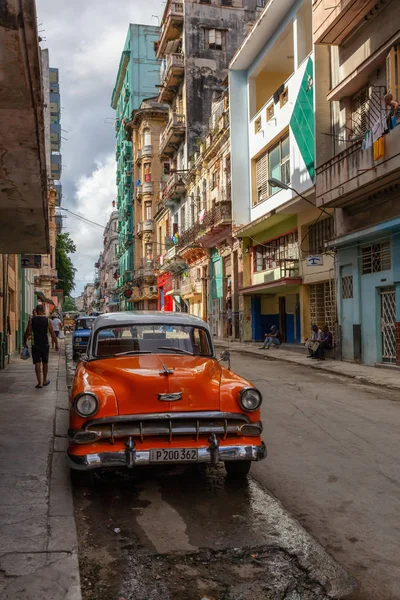 Havane Cuba Mai 2019 Vieille Voiture Classique Dans Les Rues — Photo