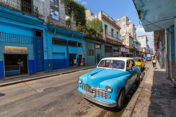 Havana Cuba May 2019 Classic Old Taxi Car Streets Old — Stock Photo, Image