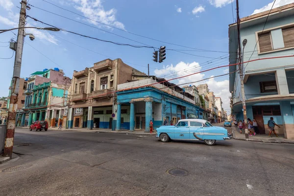 Havana Cuba Mei 2019 Klassieke Oude Taxi Auto Straten Van — Stockfoto
