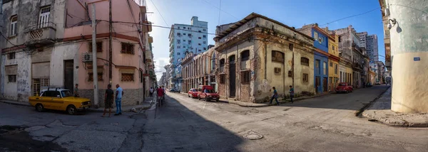 Havana Küba Mayıs 2019 Eski Havana Şehrinin Panoramik Sokak Manzarası — Stok fotoğraf