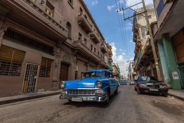 Havane Cuba Mai 2019 Voiture Taxi Classique Dans Les Rues — Photo