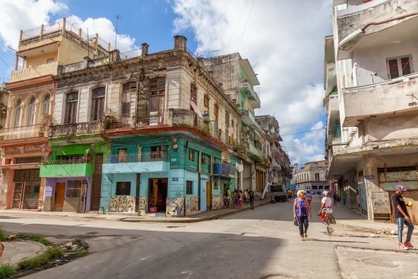 Havana Küba Mayıs 2019 Eski Havana Şehrinin Sokak Manzarası Küba — Stok fotoğraf