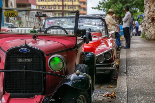 Havana Cuba May 2019 Classic Old Taxi Car Streets Beautiful — Stock Photo, Image