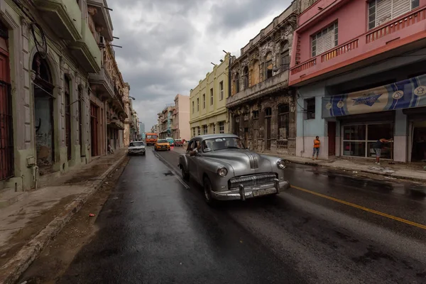 Havana Cuba Maio 2019 Carro Táxi Clássico Nas Ruas Bela — Fotografia de Stock
