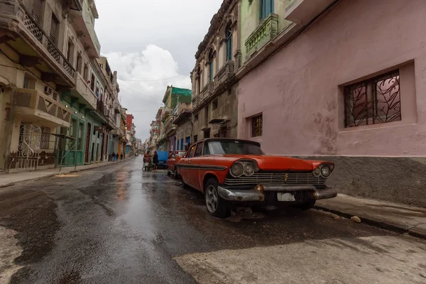 Havane Cuba Mai 2019 Vieille Voiture Classique Dans Les Rues — Photo