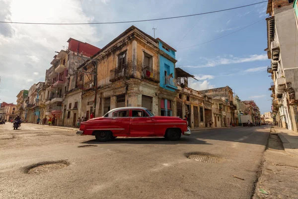 Havana Cuba May 2019 Classic Old Taxi Car Streets Old — Stock Photo, Image