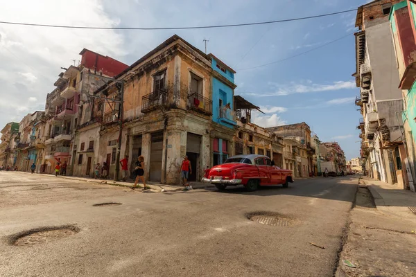 Havana Kuba Května 2019 Klasické Staré Taxi Auto Ulicích Starého — Stock fotografie