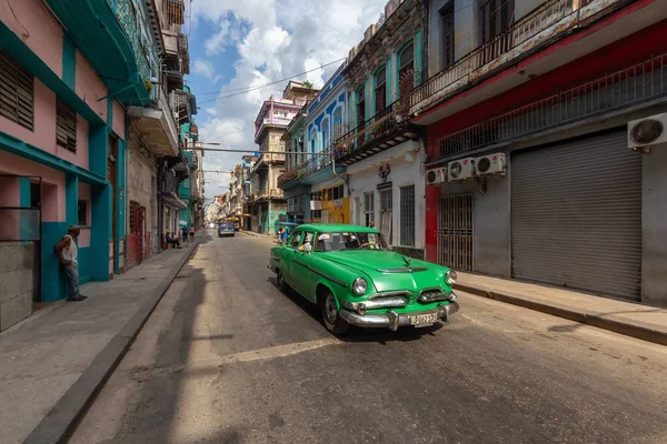 Αβάνα Κούβα Μαΐου 2019 Κλασικό Παλιό Αυτοκίνητο Ταξί Στους Δρόμους — Φωτογραφία Αρχείου