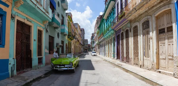 Havanna Kuba Május 2019 Gyönyörű Panoráma Utcakép Régi Havannai Városról — Stock Fotó