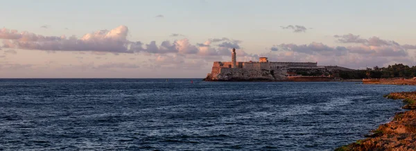 Panoramatický Pohled Maják Starém Havaně Hlavním Městě Kuby Během Barevného — Stock fotografie